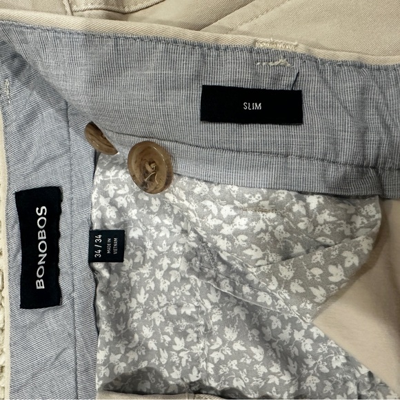 Bonobos Stone Stretch Washed Chino 2.0 - 34x34 Slim - Picture 3 of 3